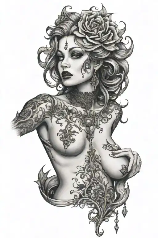 Best of Nude tattooed woman