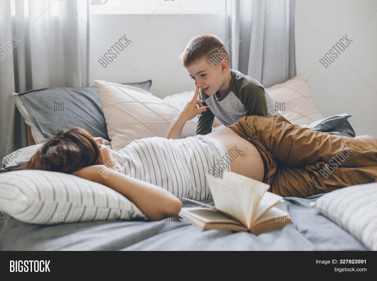 mom shared bed with son